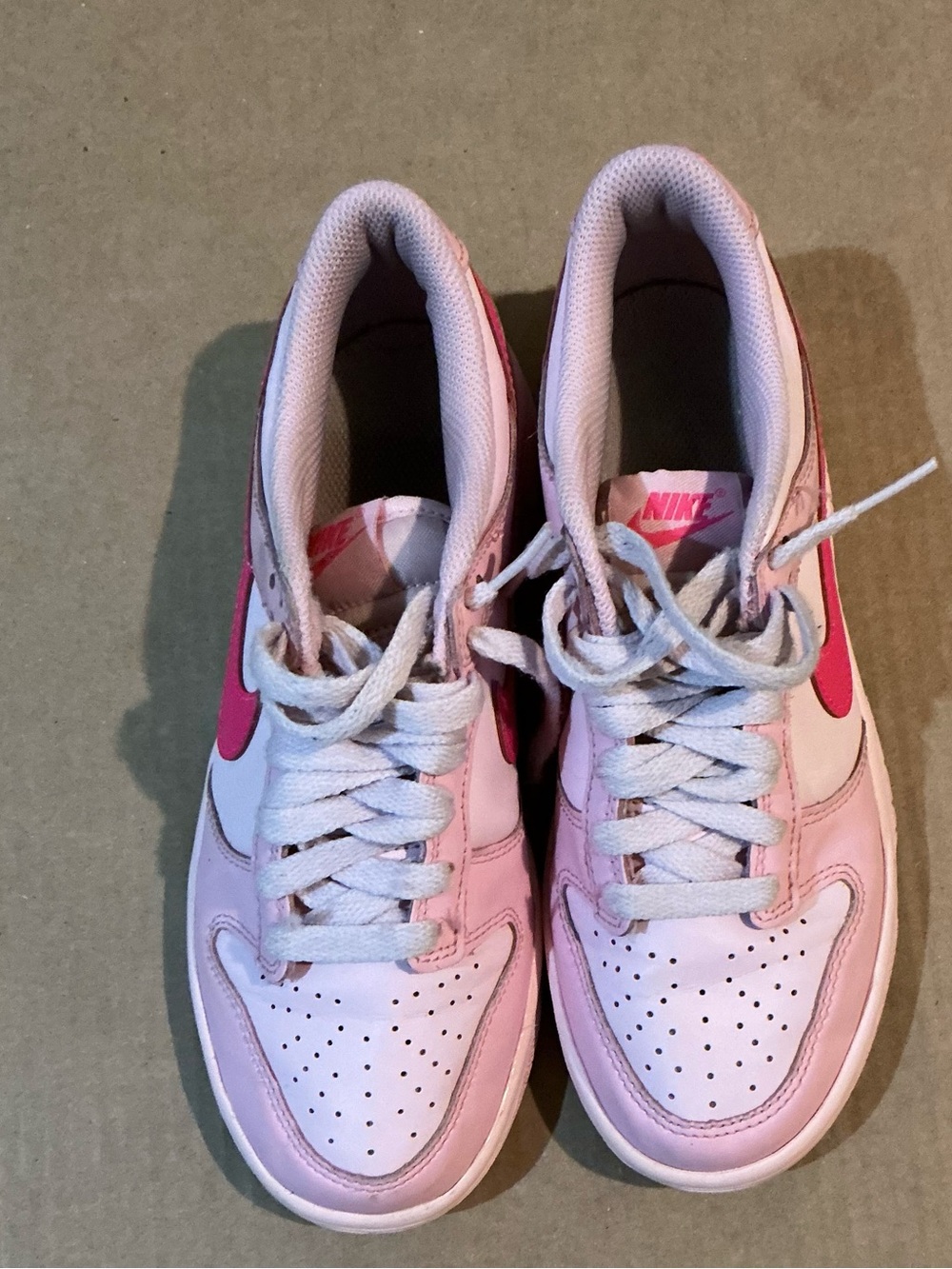Nike Kids Pink and Hot Pink Low-Top Sneakers
